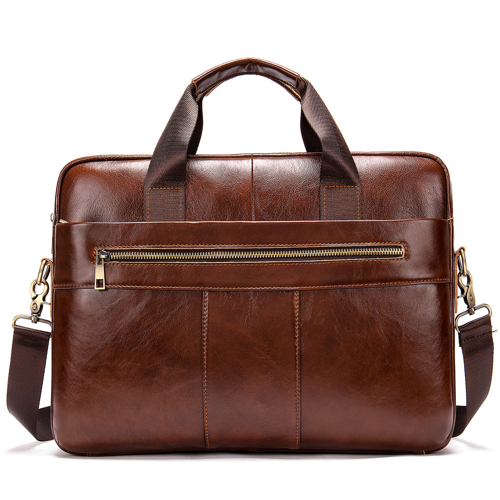 Briefcase — Leather Zip Portfolio — product view